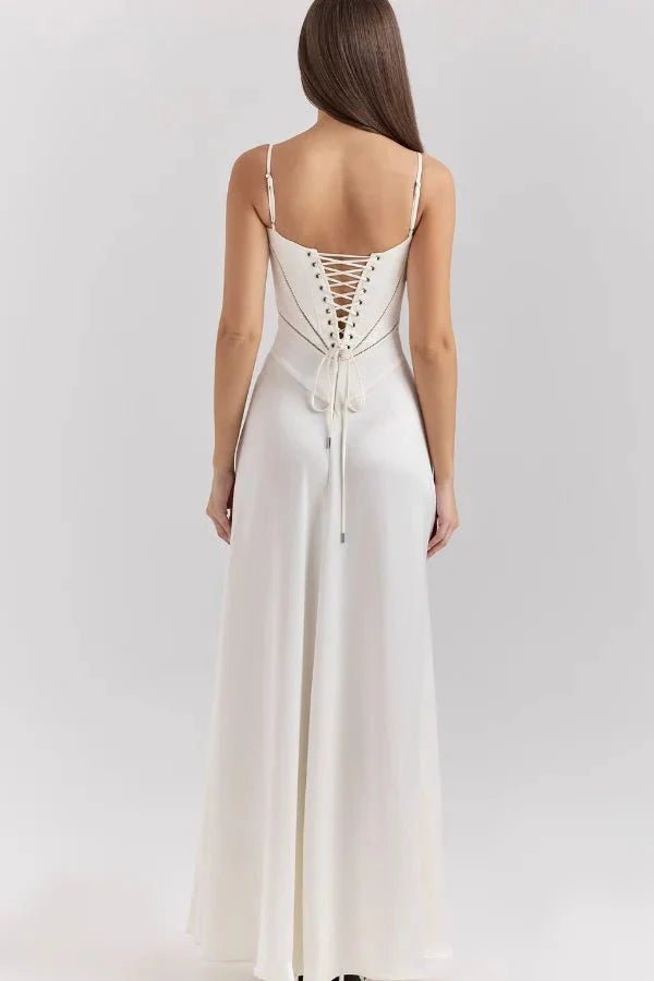 Gabriella – The Silky Satin Corset Maxi Dress Elegant Evening Dress - Nalani - Fashion Clothing and Decor