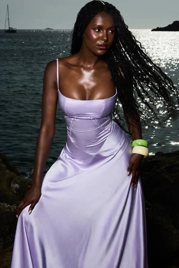 Gabriella – The Silky Satin Corset Maxi Dress Elegant Evening Dress - Nalani - Fashion Clothing and Decor