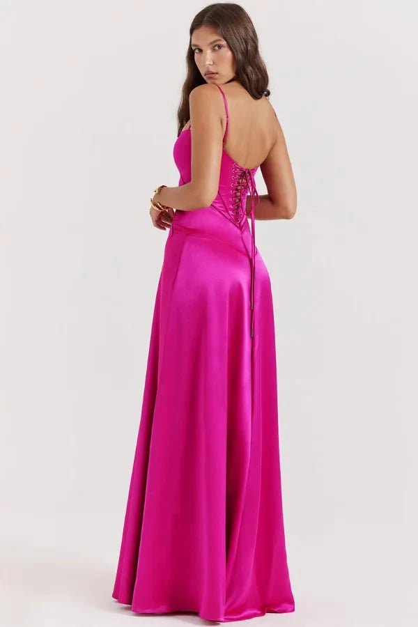 Gabriella – The Silky Satin Corset Maxi Dress Elegant Evening Dress - Nalani - Fashion Clothing and Decor