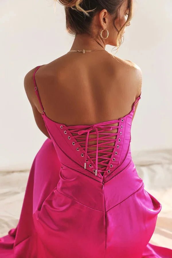 Gabriella – The Silky Satin Corset Maxi Dress Elegant Evening Dress - Nalani - Fashion Clothing and Decor