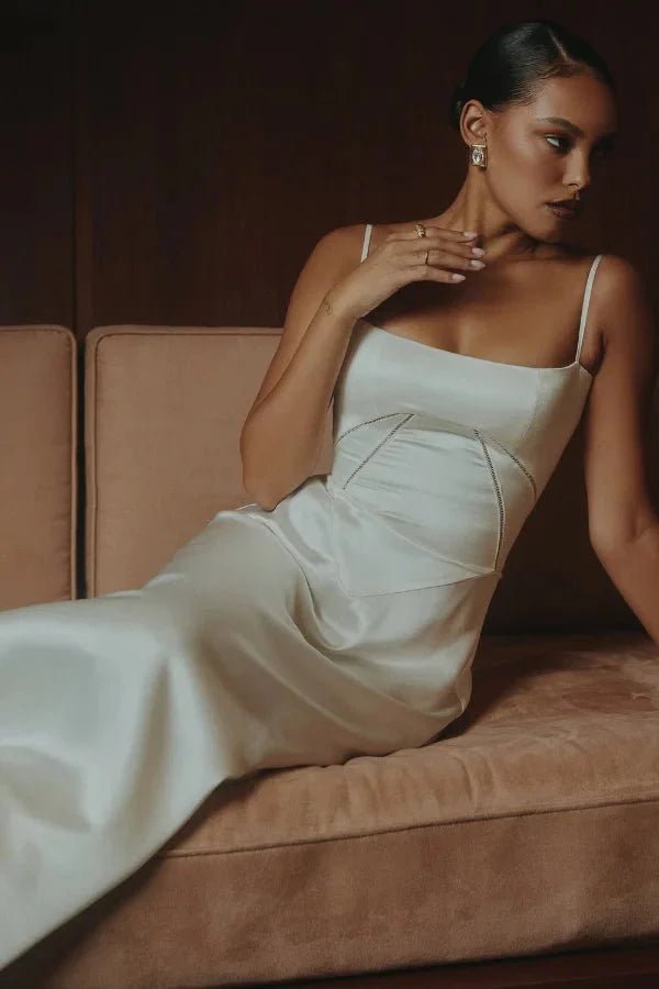 Gabriella – The Silky Satin Corset Maxi Dress Elegant Evening Dress - Nalani - Fashion Clothing and Decor
