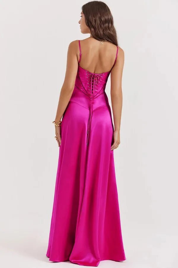 Gabriella – The Silky Satin Corset Maxi Dress Elegant Evening Dress - Nalani - Fashion Clothing and Decor