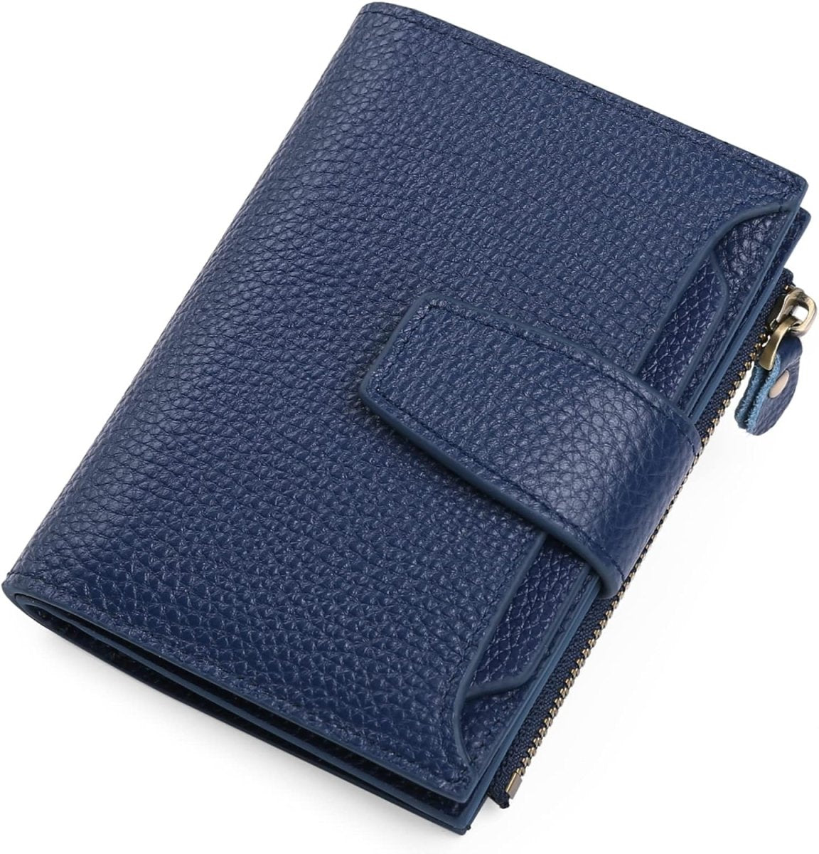 Genuine Leather RFID Wallet - Compact Bifold with Coin Pocket - Nalani - Fashion Clothing and Decor