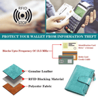 Genuine Leather RFID Wallet - Compact Bifold with Coin Pocket - Nalani - Fashion Clothing and Decor
