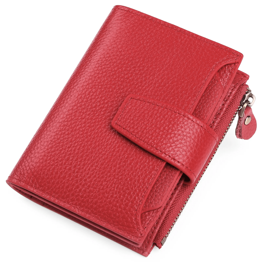 Genuine Leather RFID Wallet - Compact Bifold with Coin Pocket - Nalani - Fashion Clothing and Decor