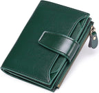 Genuine Leather RFID Wallet - Compact Bifold with Coin Pocket - Nalani - Fashion Clothing and Decor