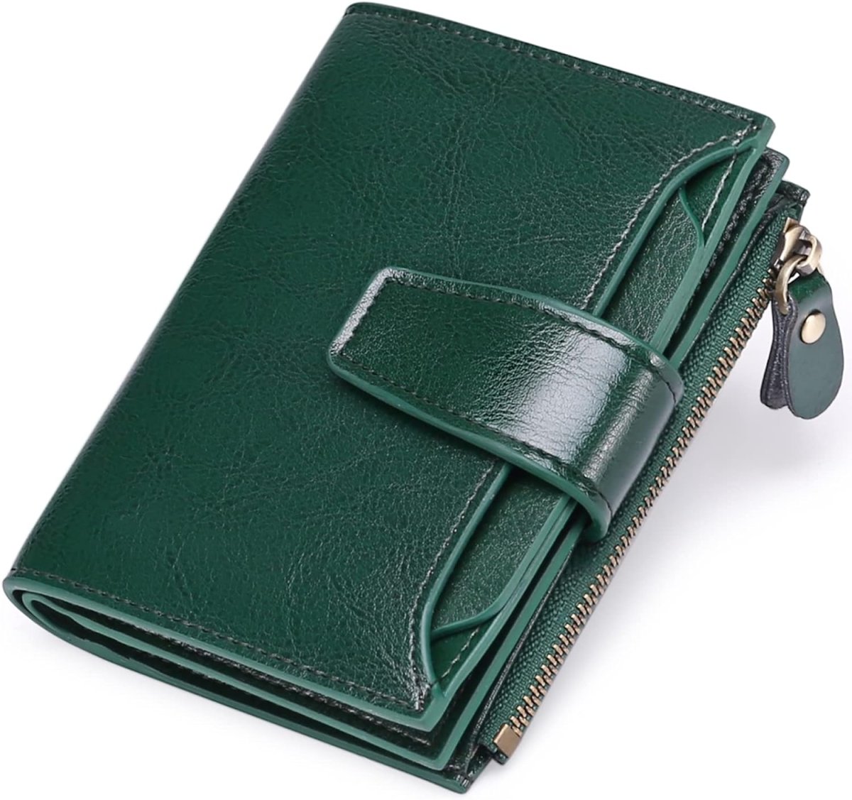 Genuine Leather RFID Wallet - Compact Bifold with Coin Pocket - Nalani - Fashion Clothing and Decor