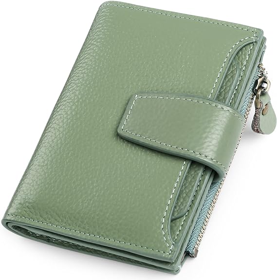 Genuine Leather RFID Wallet - Compact Bifold with Coin Pocket - Nalani - Fashion Clothing and Decor