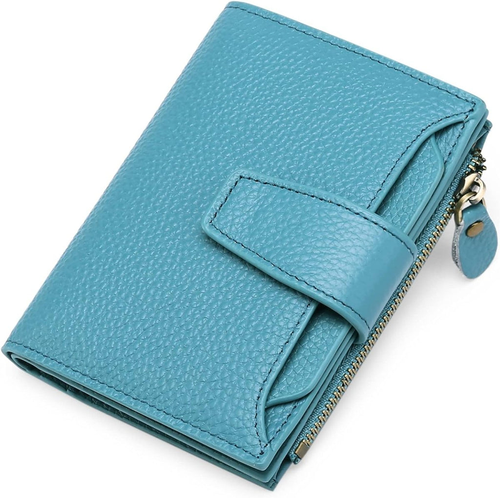 Genuine Leather RFID Wallet - Compact Bifold with Coin Pocket - Nalani - Fashion Clothing and Decor