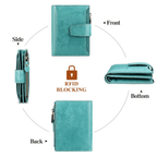 Genuine Leather RFID Wallet - Compact Bifold with Coin Pocket - Nalani - Fashion Clothing and Decor