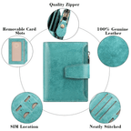 Genuine Leather RFID Wallet - Compact Bifold with Coin Pocket - Nalani - Fashion Clothing and Decor