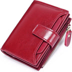 Genuine Leather RFID Wallet - Compact Bifold with Coin Pocket - Nalani - Fashion Clothing and Decor