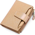 Genuine Leather RFID Wallet - Compact Bifold with Coin Pocket - Nalani - Fashion Clothing and Decor