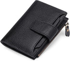 Genuine Leather RFID Wallet - Compact Bifold with Coin Pocket - Nalani - Fashion Clothing and Decor