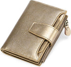 Genuine Leather RFID Wallet - Compact Bifold with Coin Pocket - Nalani - Fashion Clothing and Decor