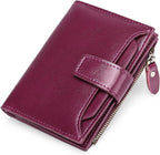 Genuine Leather RFID Wallet - Compact Bifold with Coin Pocket - Nalani - Fashion Clothing and Decor