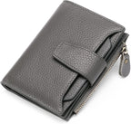 Genuine Leather RFID Wallet - Compact Bifold with Coin Pocket - Nalani - Fashion Clothing and Decor