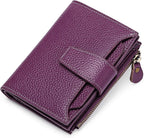 Genuine Leather RFID Wallet - Compact Bifold with Coin Pocket - Nalani - Fashion Clothing and Decor