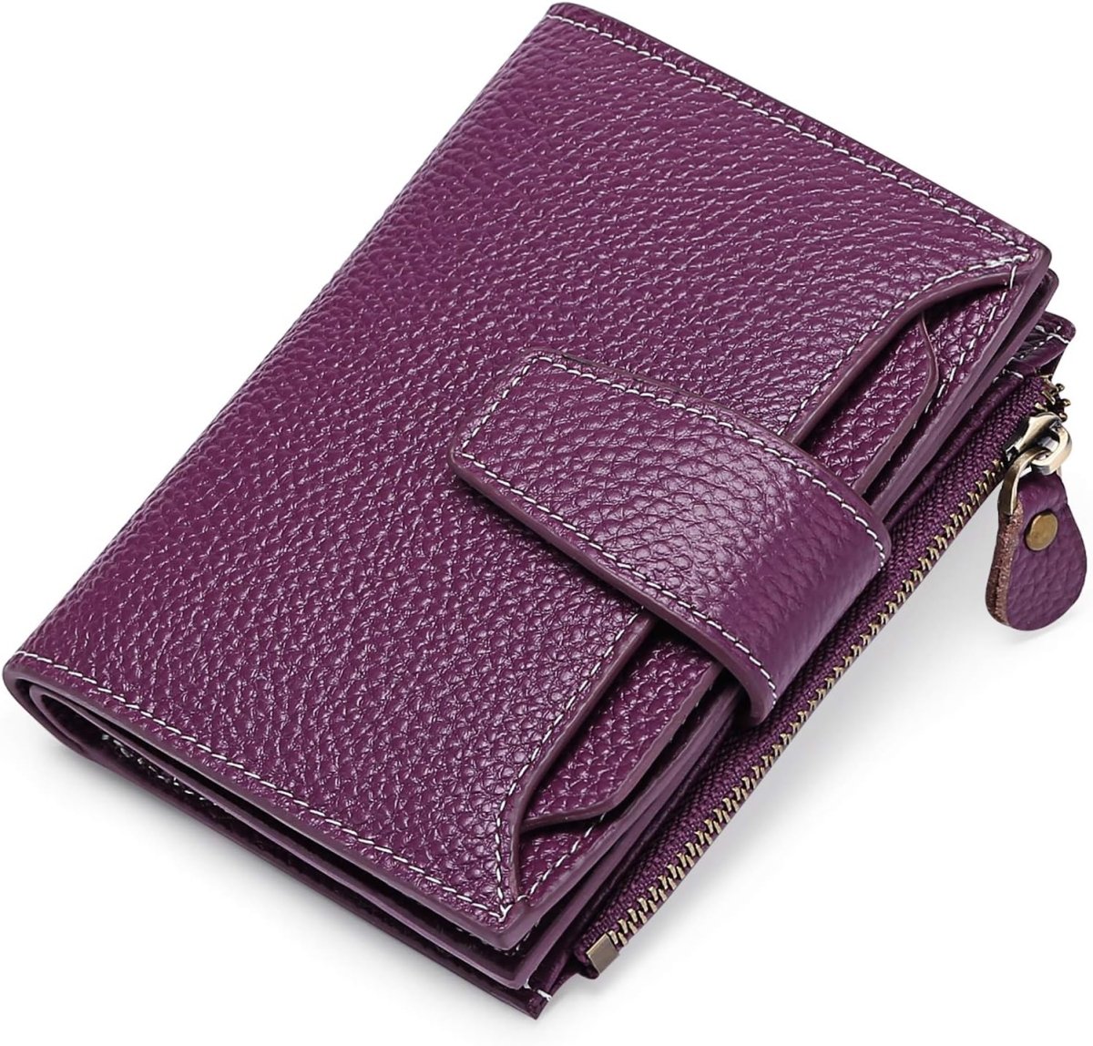 Genuine Leather RFID Wallet - Compact Bifold with Coin Pocket - Nalani - Fashion Clothing and Decor