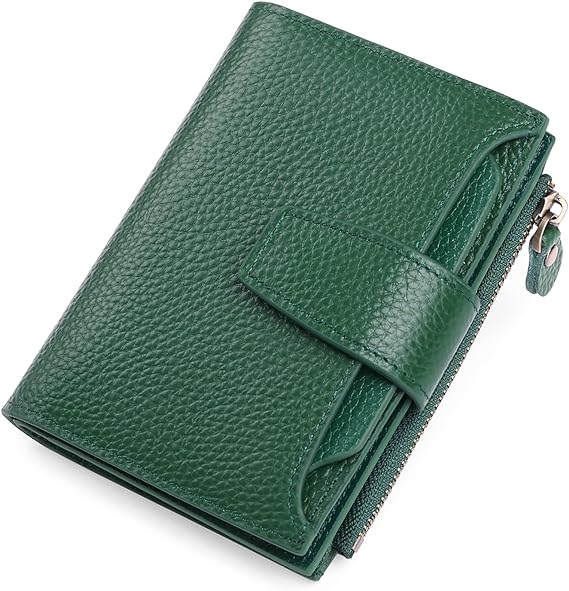 Genuine Leather RFID Wallet - Compact Bifold with Coin Pocket - Nalani - Fashion Clothing and Decor