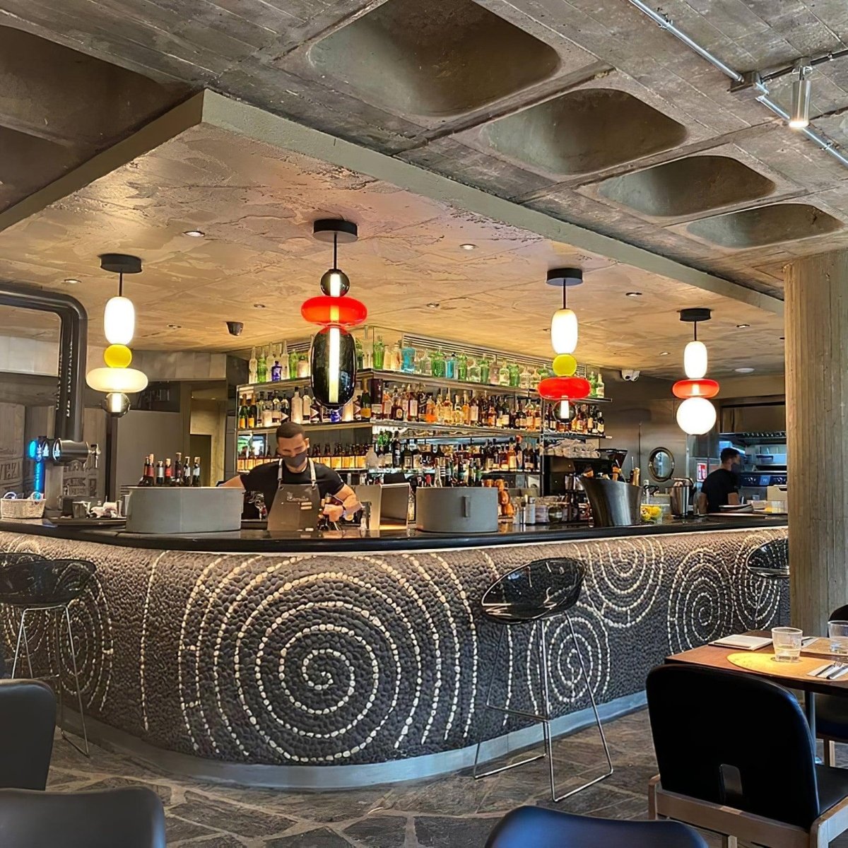 Glass Pendant Light With Multicolor Jar Shade In Earth Tones - Nalani - UK Fashion Clothing and Decor