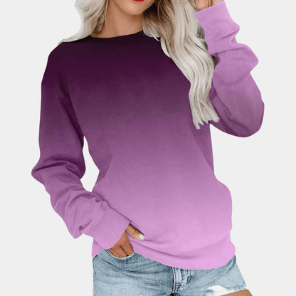 Gradient Pattern Women's Sweatshirt - Stylish, Lightweight, All - Season Breathable Design - Nalani - UK Fashion Clothing and Decor