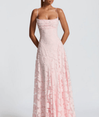 Helia – Floral Pattern Sleeveless Maxi Dress For Garden Parties - Nalani - Fashion Clothing and Decor