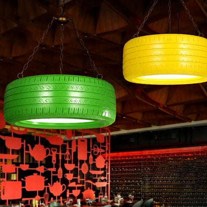 Industrial Rubber Car Tire Chandelier Hanging Light Bar - Nalani - UK Fashion Clothing and Decor