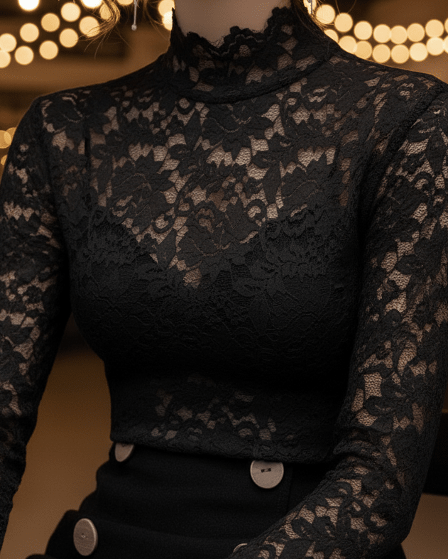 Isabelle | Floral Lace High Neck Blouse - Lumina For Romantic Style - Nalani - Fashion Clothing and Decor