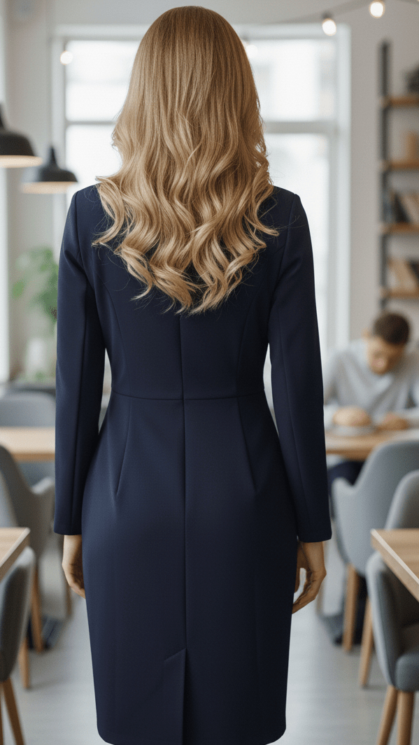 Isabelle | Tailored Blazer Midi Dress - Lumina For Office And Evening - Nalani - Fashion Clothing and Decor