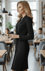 Isabelle | Tailored Blazer Midi Dress - Lumina For Office And Evening - Nalani - Fashion Clothing and Decor