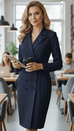 Isabelle | Tailored Blazer Midi Dress - Lumina For Office And Evening - Nalani - Fashion Clothing and Decor