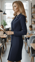 Isabelle | Tailored Blazer Midi Dress - Lumina For Office And Evening - Nalani - Fashion Clothing and Decor