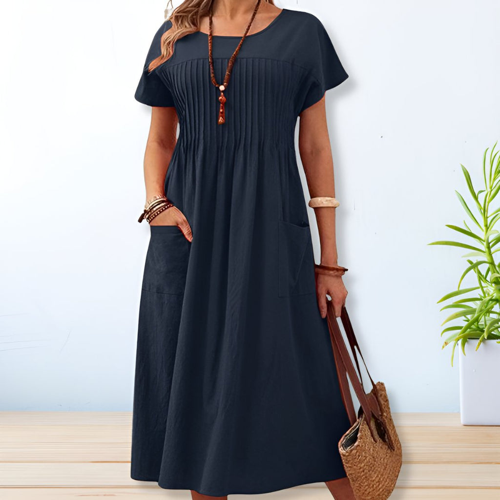 Jacqueline | Relaxed Fit Day Dress Effortless Everyday Style - Nalani - Fashion Clothing and Decor