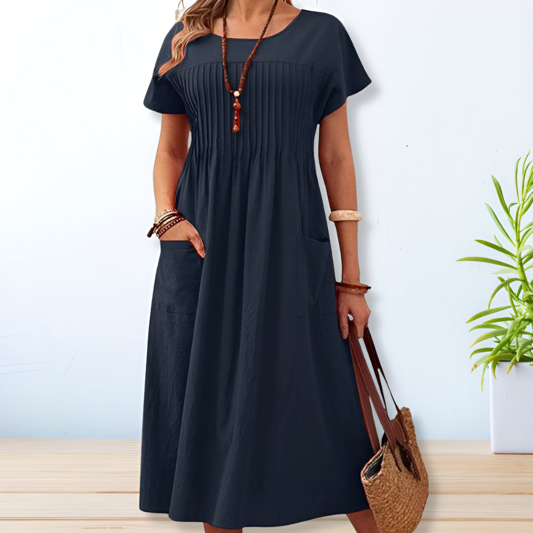 Jacqueline | Relaxed Fit Day Dress Effortless Everyday Style - Nalani - Fashion Clothing and Decor