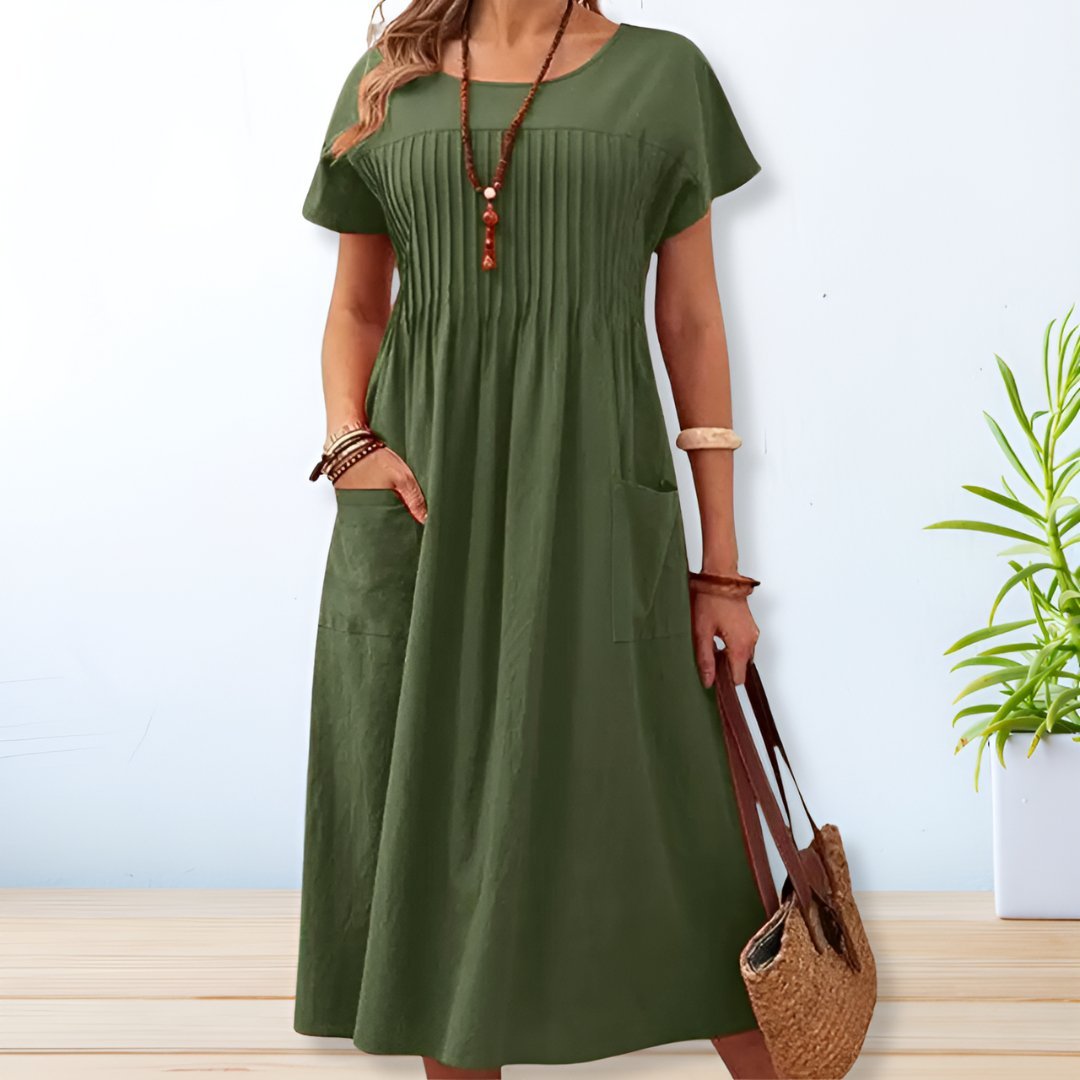 Jacqueline | Relaxed Fit Day Dress Effortless Everyday Style - Nalani - Fashion Clothing and Decor