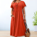 Jacqueline | Relaxed Fit Day Dress Effortless Everyday Style - Nalani - Fashion Clothing and Decor