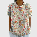Jenna Floral Blouse With Lightweight Breathable Fabric For Casual All Day Comfort And Elegant Style - Nalani - Fashion Clothing and Decor