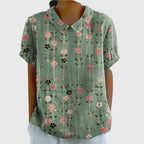Jenna Floral Blouse With Lightweight Breathable Fabric For Casual All Day Comfort And Elegant Style - Nalani - Fashion Clothing and Decor