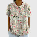 Jenna Floral Blouse With Lightweight Breathable Fabric For Casual All Day Comfort And Elegant Style - Nalani - Fashion Clothing and Decor