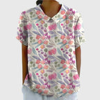 Jenna Floral Blouse With Lightweight Breathable Fabric For Casual All Day Comfort And Elegant Style - Nalani - Fashion Clothing and Decor