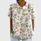 Jenna Floral Blouse With Lightweight Breathable Fabric For Casual All Day Comfort And Elegant Style - Nalani - Fashion Clothing and Decor