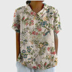 Jenna Floral Blouse With Lightweight Breathable Fabric For Casual All Day Comfort And Elegant Style - Nalani - Fashion Clothing and Decor