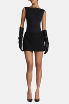 Kally – Slip On Faux Leather Long Gloves In Matte Finish - Nalani - Fashion Clothing and Decor