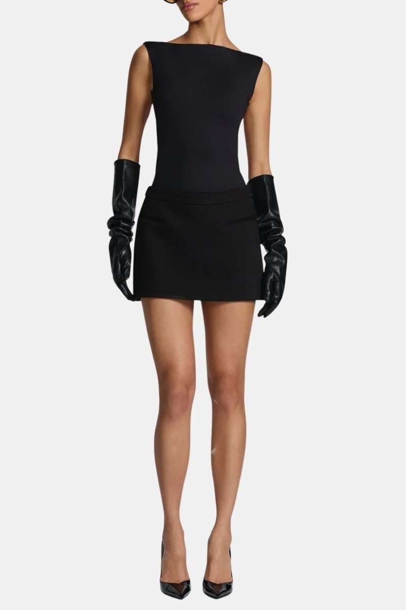 Kally – Slip On Faux Leather Long Gloves In Matte Finish - Nalani - Fashion Clothing and Decor