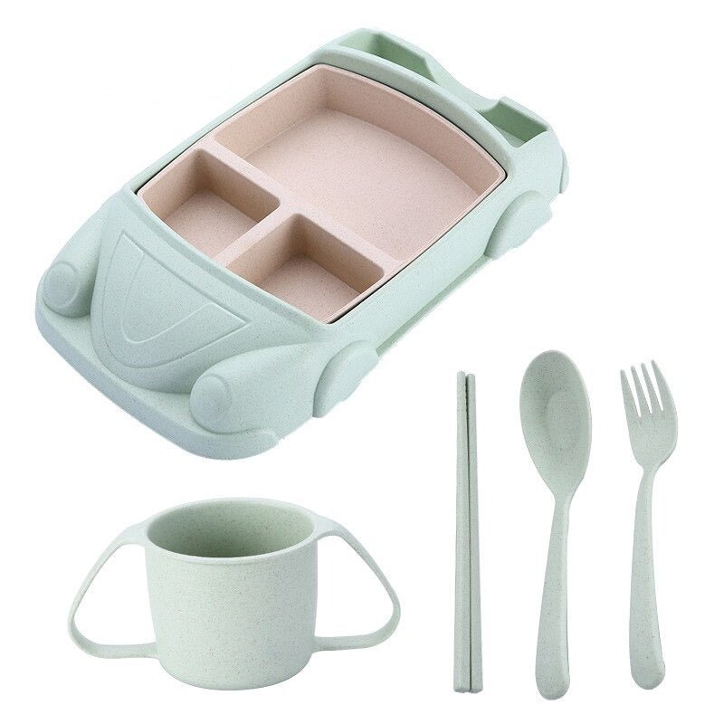 Kids Car Shaped Lunchbox With Multiple Food Compartments - Nalani - UK Fashion Clothing and Decor