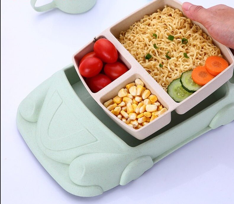 Kids Car Shaped Lunchbox With Multiple Food Compartments - Nalani - UK Fashion Clothing and Decor