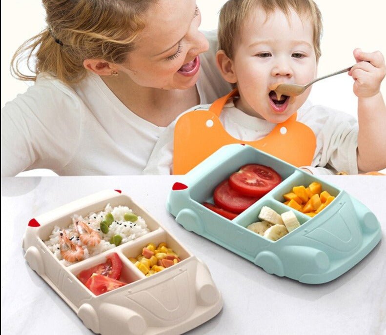Kids Car Shaped Lunchbox With Multiple Food Compartments - Nalani - UK Fashion Clothing and Decor