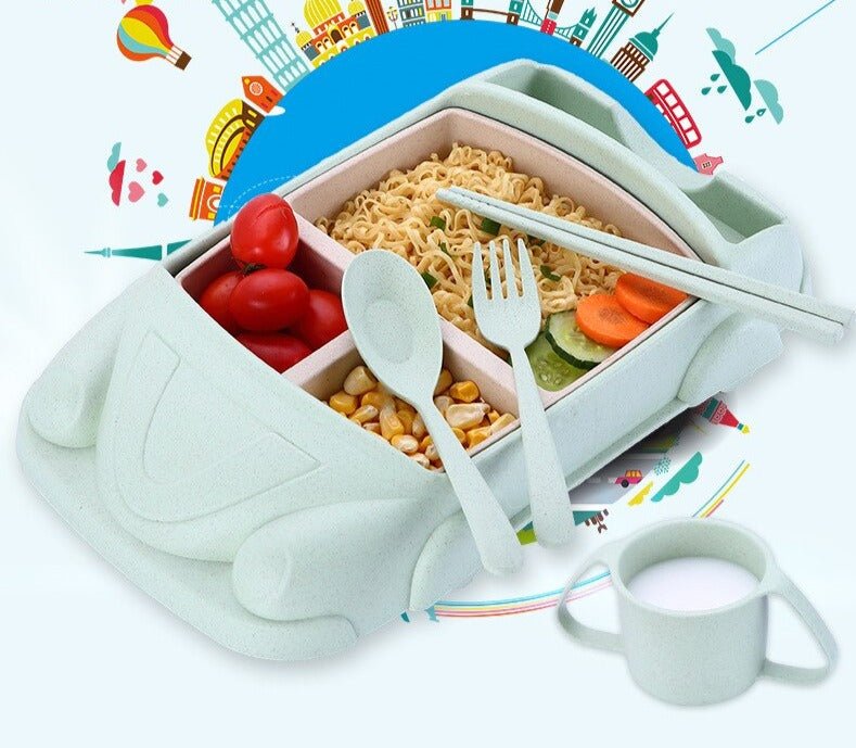 Kids Car Shaped Lunchbox With Multiple Food Compartments - Nalani - UK Fashion Clothing and Decor