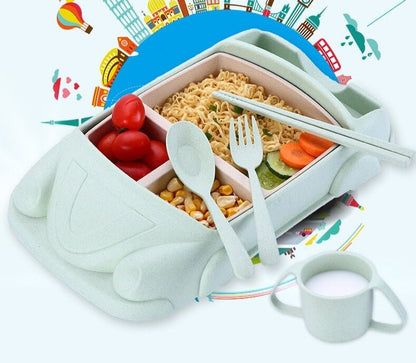 Kids Car Shaped Lunchbox With Multiple Food Compartments - Nalani - UK Fashion Clothing and Decor